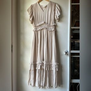 Boheme silky off white dress size S EUC
